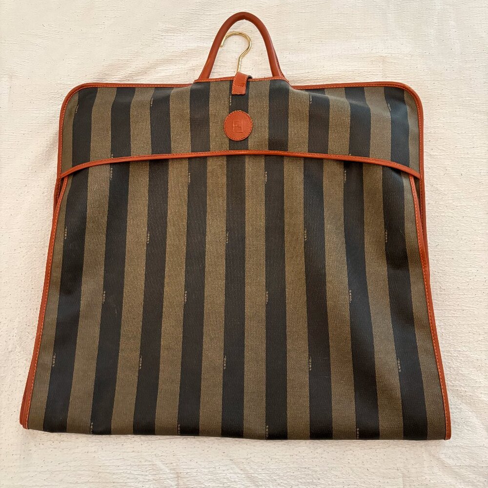Fendi Vintage Pequin Stripe Hanging Garment Luggage Bag